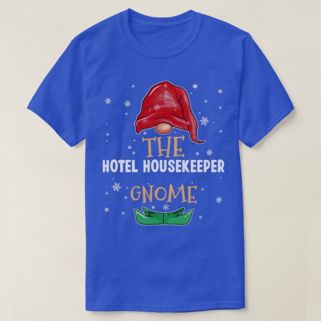 Camiseta El ama de casa del hotel Gnome Family coincidiendo (Diseño del anverso)