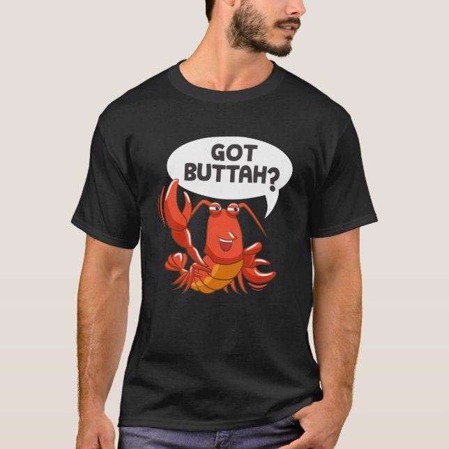 Camiseta El amante de la comida en el mar de langosta tiene (Anverso)
