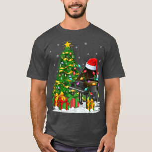 Camiseta El amante de la música piano que combina con Santa