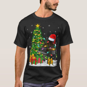 Camiseta El amante de la música piano que combina con Santa