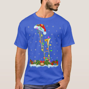 Camiseta El amante de la música trombona coincide con Santa