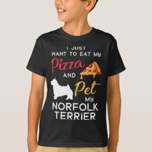 Camiseta El amante de la pizza de Norfolk Terrier