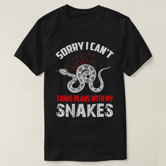 Camiseta El amante de la serpiente del Chiste de serpientes (Diseño del anverso)