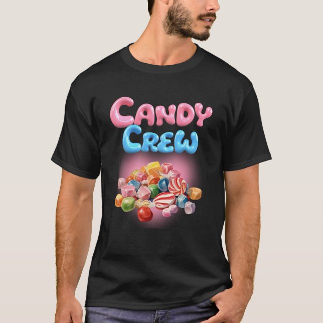 Camiseta El amante de la tripulación del fiesta Candy Hallo (Anverso)
