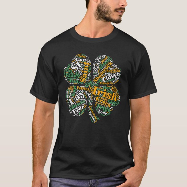 Camiseta El amante de las cuatro hojas de Irlanda Shamrock  (Anverso)