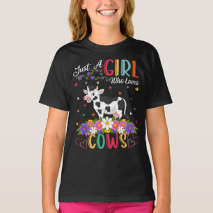 Camiseta El amante de las vacas sólo un Chica que ama a las