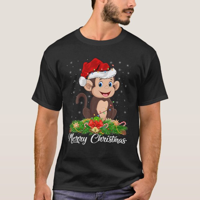 Camiseta El amante de los animales de mono coincide con el  (Anverso)