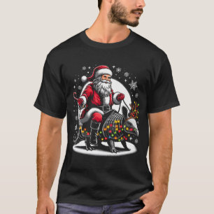 Camiseta El amante de los animales Santa Claus viajando en 