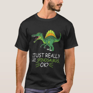 Camiseta El Amante De Los Dinosaurios Spinosaurus Me Gusta 