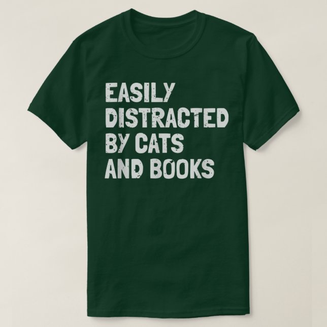 Camiseta El Amante De Los Libros Distraídos Fácilmente Por  (Diseño del anverso)