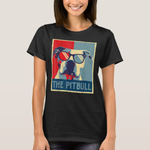 Camiseta El amante de los perros Pitbull-Poster retro Vinta
