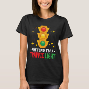 Camiseta El amante de los semáforos Halloween finge que soy