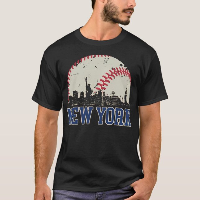 Camiseta El amante del béisbol retro de Nueva York se reuni (Anverso)