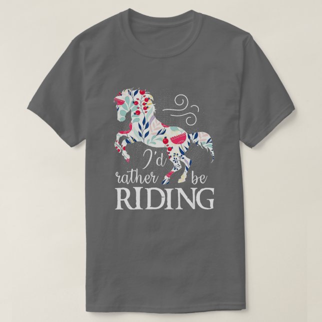 Camiseta El Amante Del Caballo Prefiere Estar Montando Caba (Diseño del anverso)