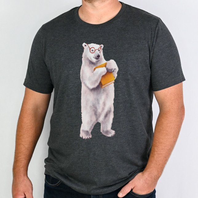 Camiseta El amante del libro bibliotecario de oso polar (Subido por el creador)