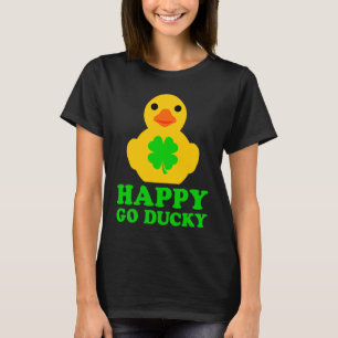 Camiseta El amante del pato de goma Feliz Go Ducky Clover S