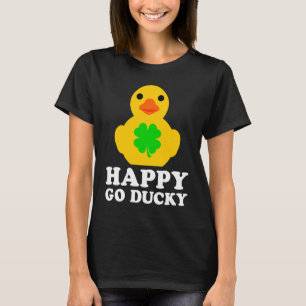 Camiseta El amante del pato de goma Feliz Go Ducky Clover S