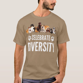Camiseta El amante del perro celebra la diversidad en perro