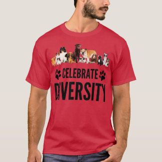 Camiseta El amante del perro celebra la diversidad en perro