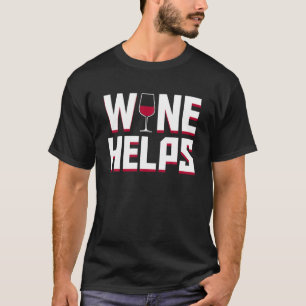 Camiseta El amante del vino ayuda a los hombres que beben r