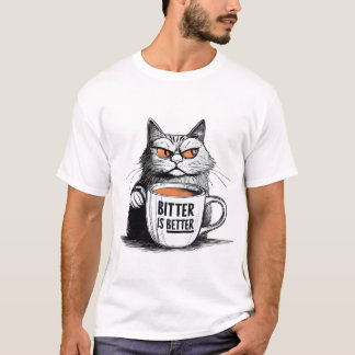 Camiseta El amargo es mejor - Diseño Audaz De Coffee Lover