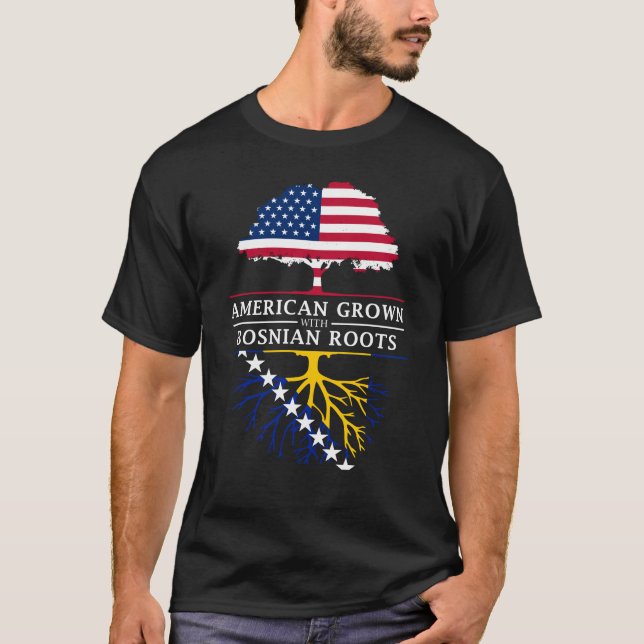 Camiseta El americano crecido con el bosníaco arraiga   (Anverso)