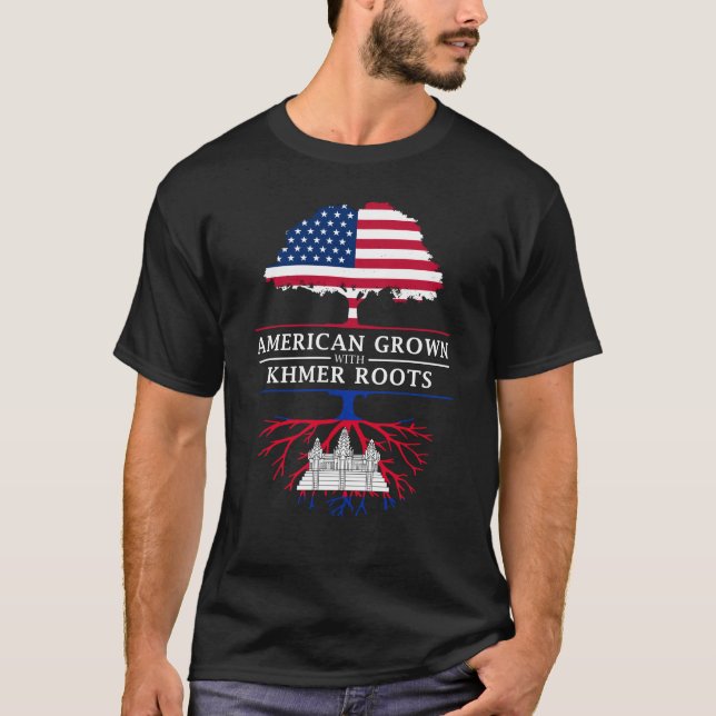 Camiseta El americano crecido con el camboyano arraiga   (Anverso)