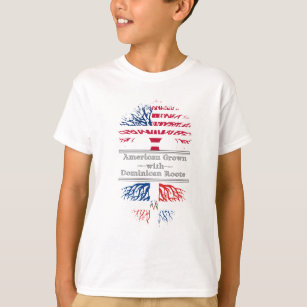 Camiseta El americano crecido con el Dominican arraiga el
