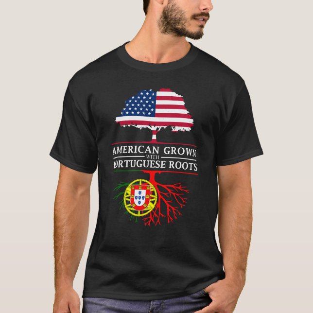 Camiseta El americano crecido con el portugués arraiga   (Anverso)