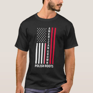 Camiseta El americano cultivó raíces polacas polacas