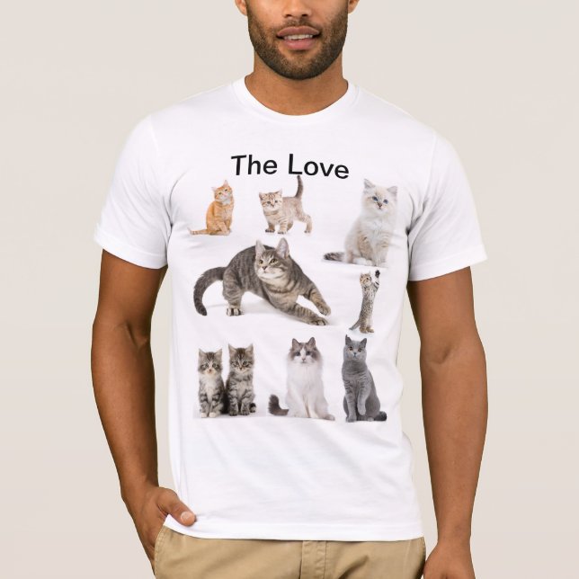 Camiseta El amor a los gatos (Anverso)