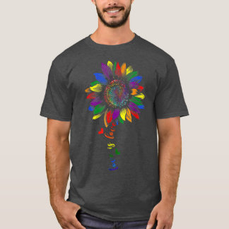 Camiseta El amor al arcoiris del girasol es amor por la les
