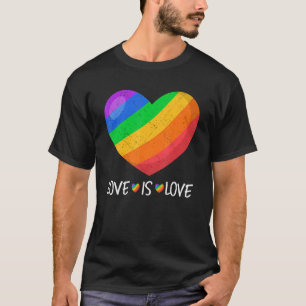 Camiseta El amor al corazón lindo es amor Lgbt arcoiris gay