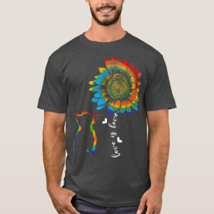 Camiseta El amor al girasol arco iris es amor por la lesbia