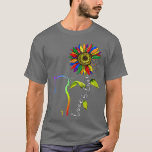 Camiseta El amor al girasol arco iris es amor por la lesbia