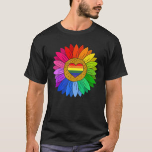 Camiseta El amor al girasol arco iris es amor por la lesbia