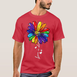 Camiseta El amor al girasol arco iris es amor por la lesbia