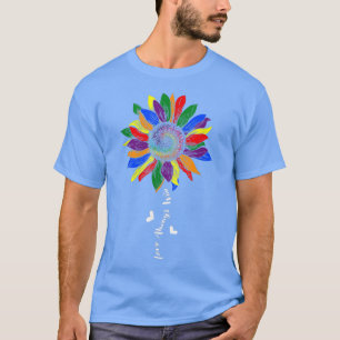 Camiseta El amor al girasol arcoiris gana el orgullo LGBT d