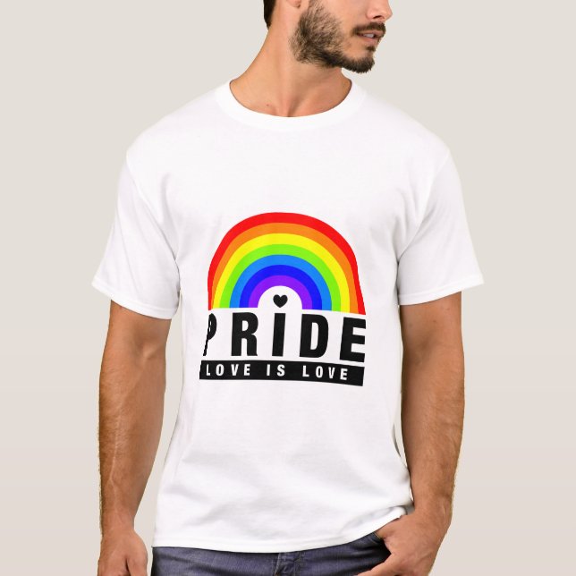 Camiseta El amor al orgullo es amor LGBTQ (Anverso)