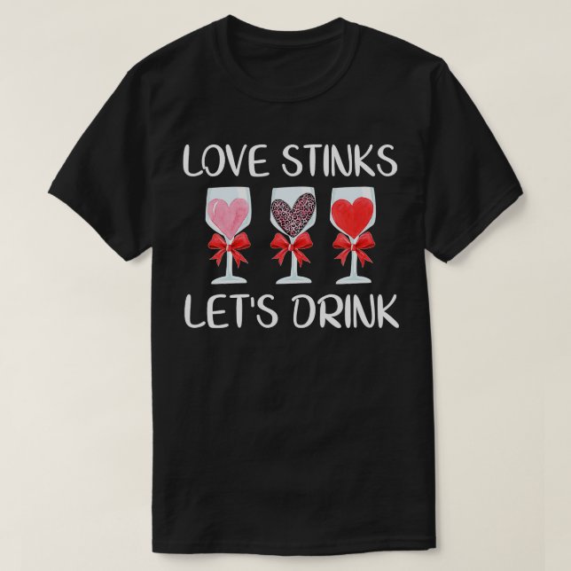 Camiseta El amor apesta para beber Día de San Valentín dive (Diseño del anverso)