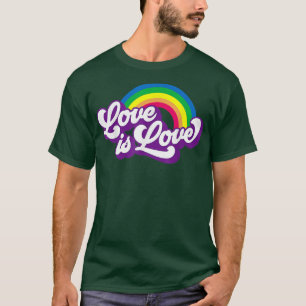 Camiseta El amor arcoiris es amor Retro LGBT Trasgo de Orgu