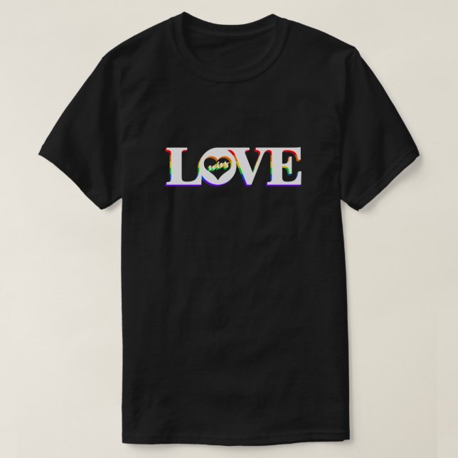 Camiseta El amor arcoiris gana (Diseño del anverso)