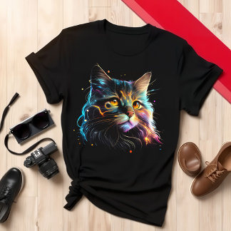 Camiseta El amor artístico del gato Tee Feline