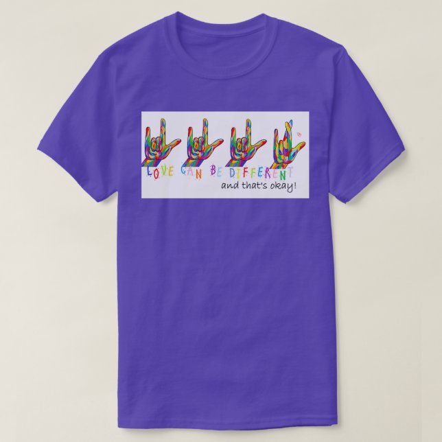 Camiseta El amor ASL puede ser diferente (Diseño del anverso)