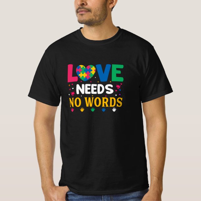 Camiseta El amor autista no necesita palabras (Anverso)