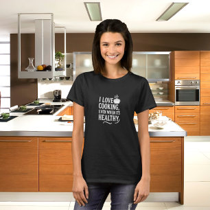 Camiseta El amor blanco negro cocina el humor divertido
