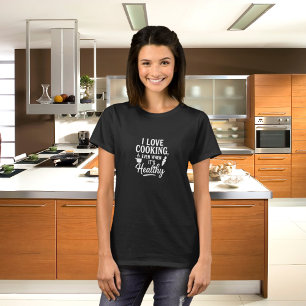 Camiseta El amor blanco negro cocina el humor divertido