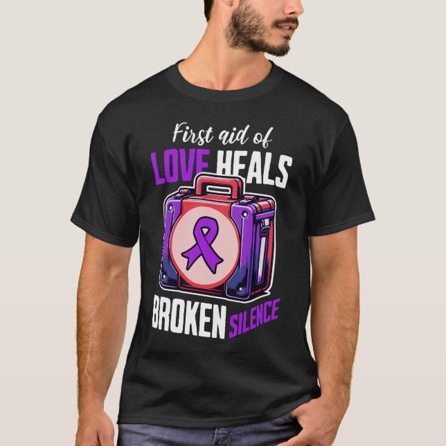 Camiseta El amor cura el silencio roto (Anverso)