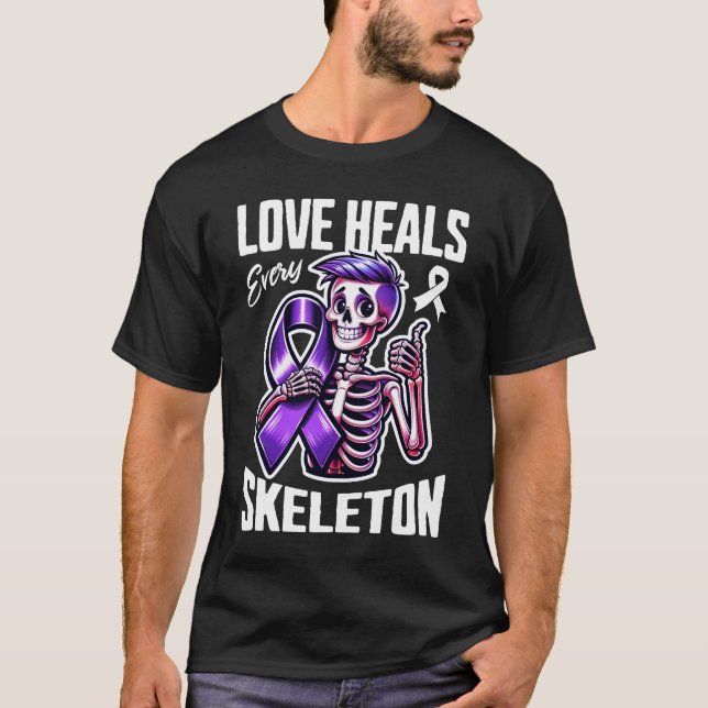 Camiseta El amor cura todos los esqueletos (Anverso)