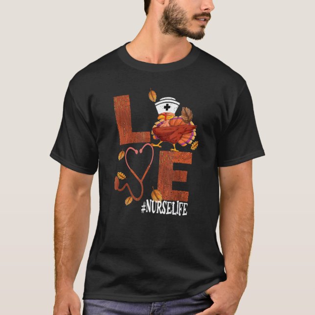 Camiseta El amor de Dabbing Turquía Stethoscope Enfermera l (Anverso)
